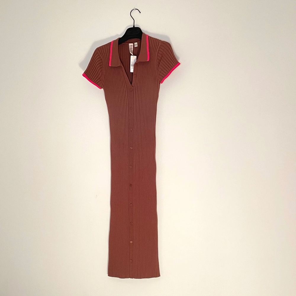 Ribbed Polo Dress - Picture 5 of 13
